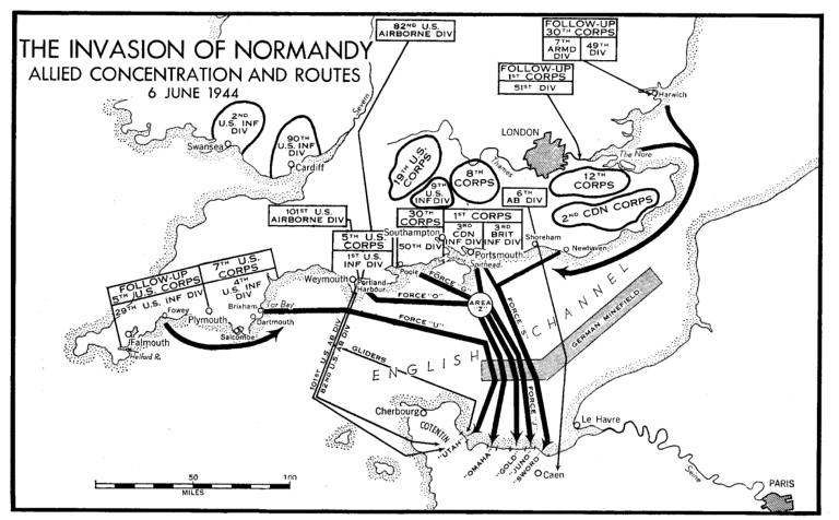 The Invasion Of Normandy World War 2 Maps Cka