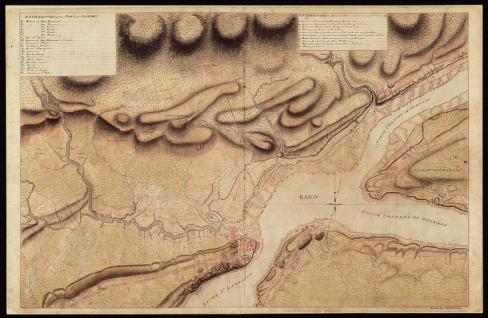 Quebec City region, 1761 - 1700's Maps - CKA