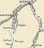 American invasion routes into Canada during the fall of 1775.