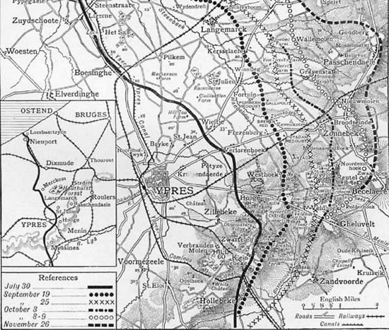 Passchendaele Battle Map