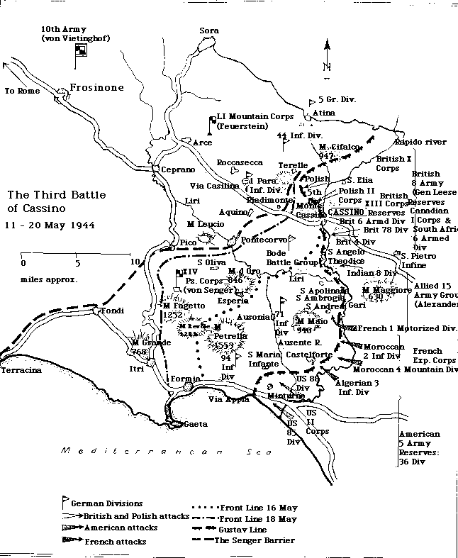 The third Battle of Monte Cassino - World War 2 Maps - CKA