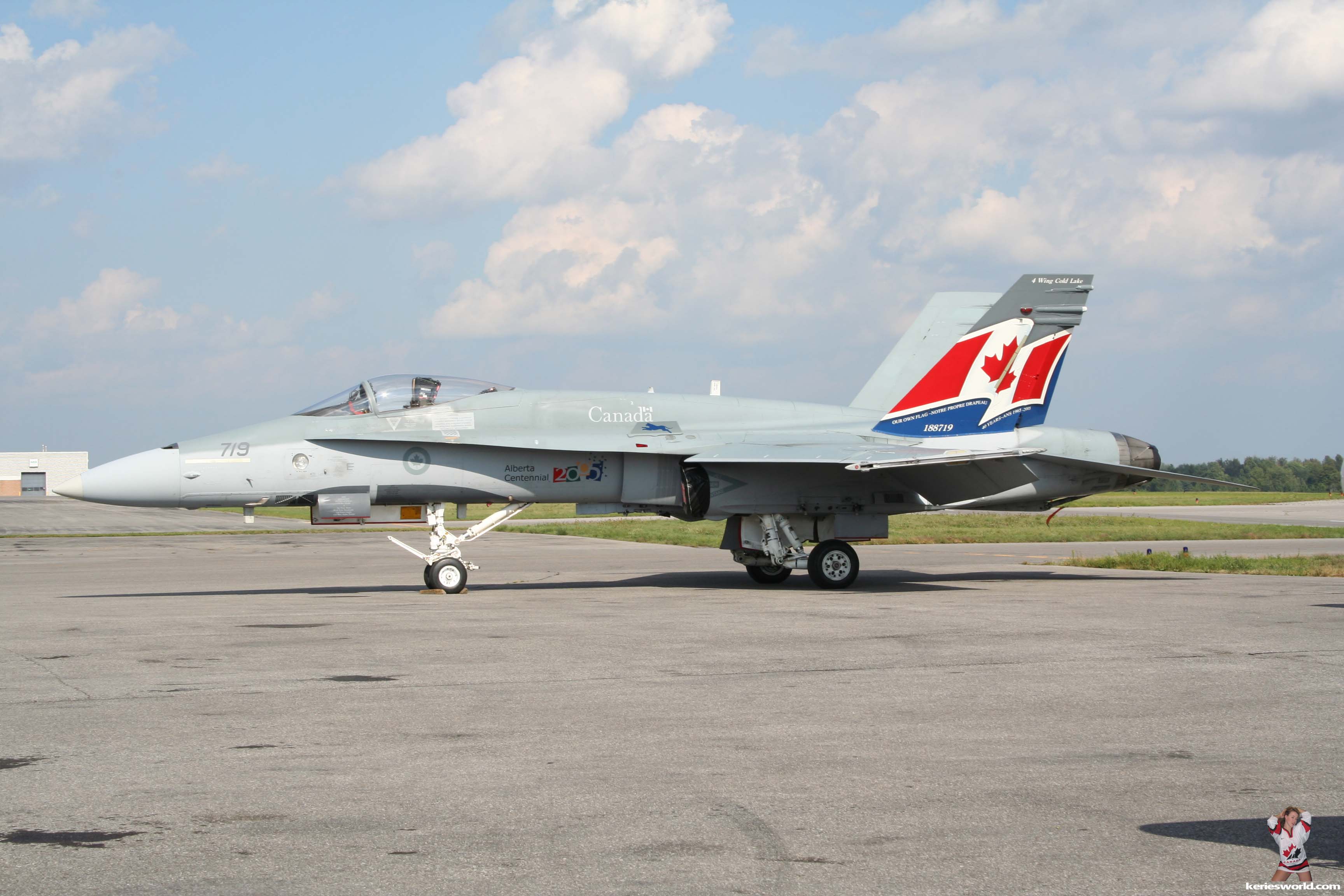 CF18 fly parked at the Macdonald Cartier Airport in Ottawa