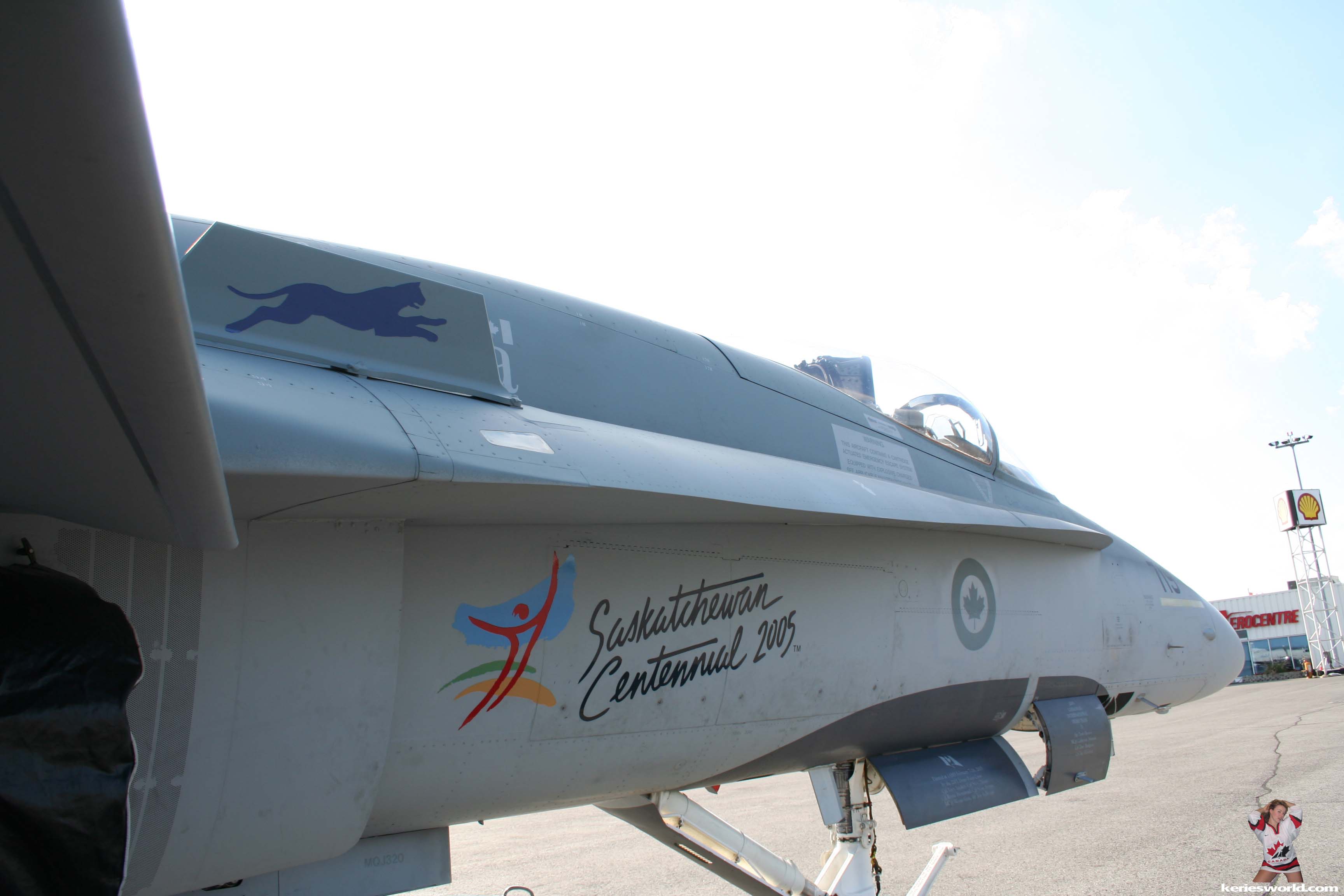 CF18 fly parked at the Macdonald Cartier Airport in Ottawa