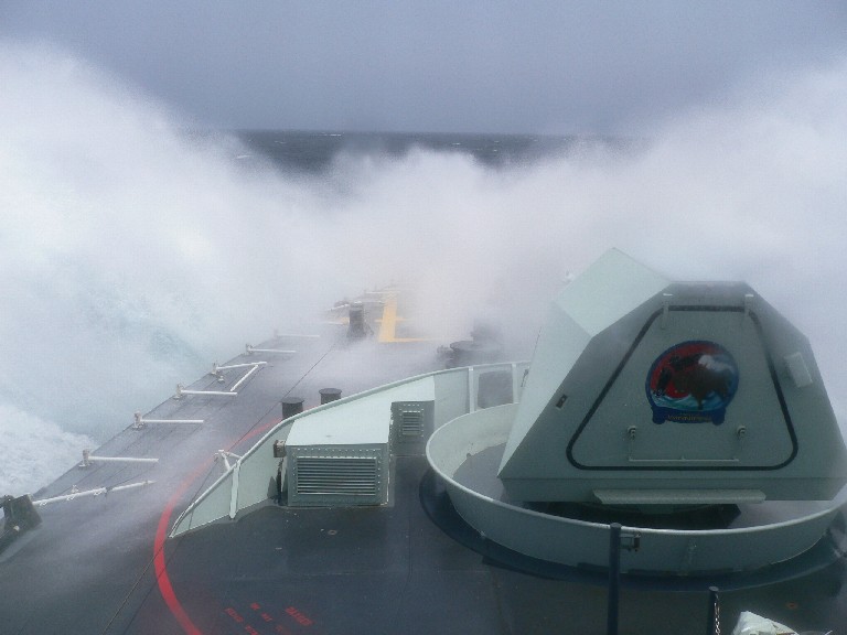HMCS Winnipeg on her way to the Persian Gulf
