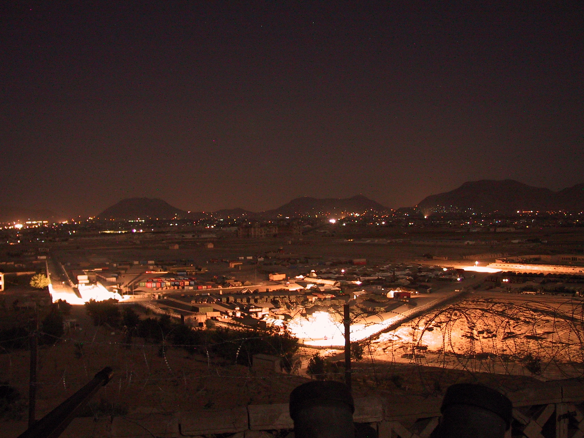 A view from the turret of the LAVIII.Kabul is off in the distance.