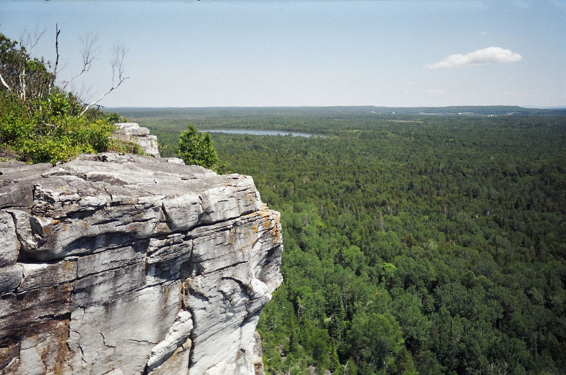 Cup& Saucer Trail from the top after a long hike.  Manatoulin island Ontario.