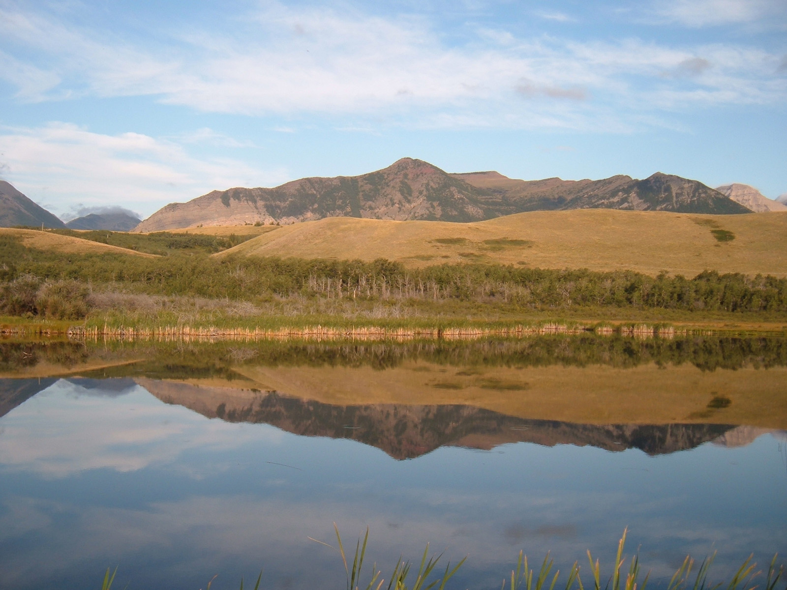 Wateron River with Bellevue Mountain in the background. 