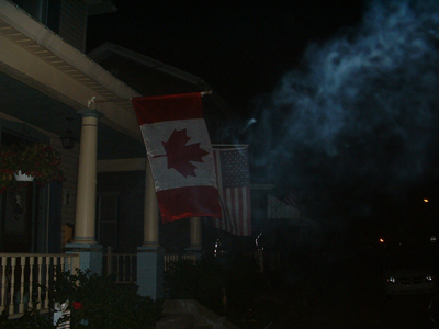 Same shot as last year but this one is late at night. My flag is still bigger! Canada Day in Pa, 2006.