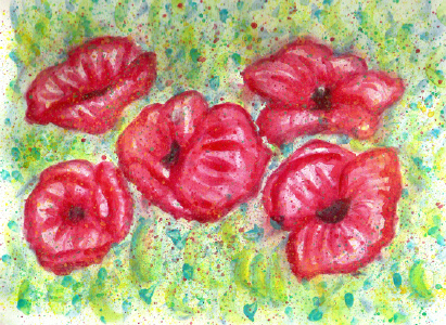 Red is the emblem for Rememberance Day - Red Poppies

http://www.artabus.com/berton/