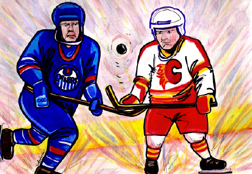 Famous Rivals in Hockey

Suzanne Berton 

Kingston, Ontario 
http://www.artabus.com/berton/
http://www.geocities.com/sumemere/SuzanneBertonsCaricaturesindex.html
http://www.artmajeur.com/suberton/