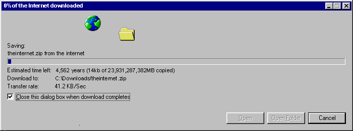 Downloading the internet