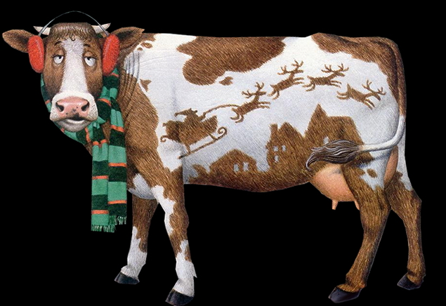 christmas cow