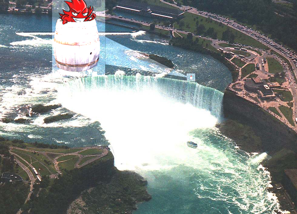 Leif Maple was arrested shortly after his barrling over the falls.  However, after realizing who he was, he was released.