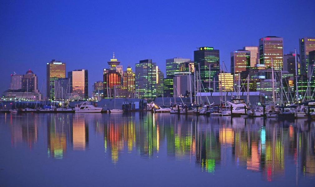 Wide Shot of Vancouver Skyline