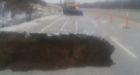 Sinkhole swallows stretch of Trans-Canada in western Newfoundland