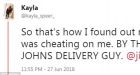 Jimmy John's delivery guy reveals to girl that her long-distance boyfriend is cheating