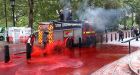 Extinction Rebellion: Climate protesters spray fake blood at Treasury