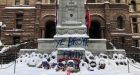 Man who allegedly vandalized cenotaph at Old City Hall released on bail