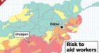 Leaked aid map of Afghanistan reveals expansion of no-go zones