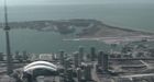 Small plane circling T.O. with landing gear problems