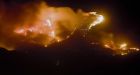 Wildfire roars north of Los Angeles