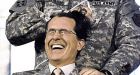 Stephen Colbert shaves head for US troops in Iraq