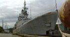 Old warship heads out of Bridgewater