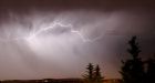 Thunderstorm lights up skies over Calgary