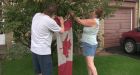Woman asked to take down Canadian flag