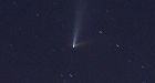 Photographer catches shuttle spouting comet-like tail