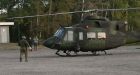 Military chopper lands for Kenora burger takeout