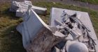 Vandals damage Fredericton cenotaph