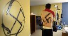 Bandits paint burglary victims with swastikas