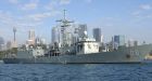 Ship leaving Victoria, following anniversary celebration, photos