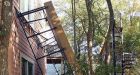 Young woman in hospital after balcony collapses