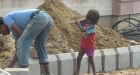 Child labourers pictured working on construction sites in frantic effort to get Commonwealth Games stadiums ready
