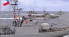 Ships test basic warfare skills with Chile
