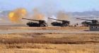 Artillery fire on Korean border