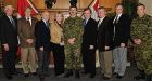 Government dignitaries hold talks with troops