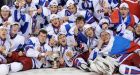 Delirious Russian junior hockey team kicked off flight