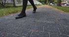 New sidewalk gives walkers a spring in their step