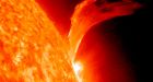 Sunspot erupts, but will mostly miss Earth