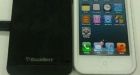 RIM BlackBerry 10 next to Apple's iPhone 5 