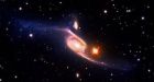 Galaxy crash sparks large spiral