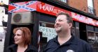Owners of the Hamilton BBQ restaurant Hillbilly Heaven defend choice to splash window with Confederate flag