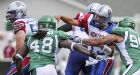 Anthony Calvillo injured in Alouettes' loss to Roughriders