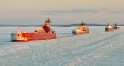 Crews work to clear Great Lakes shipping pathways