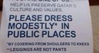 Qatar's clothing modesty campaign