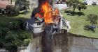 Texas luxury lakehouse burnt down as it hangs off cliff