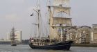 A glimpse of the past: Fleet of Tall Ships more than a century old sail down Thames